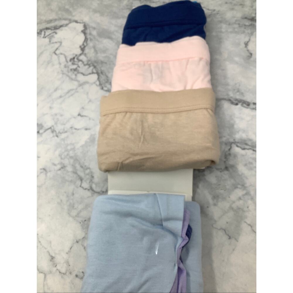 Hanes Sz 7/L Assorted 6-Pack Pure Comfort Organic Cotton Hi-Waist Briefs OS14-22 - Picture 4 of 5